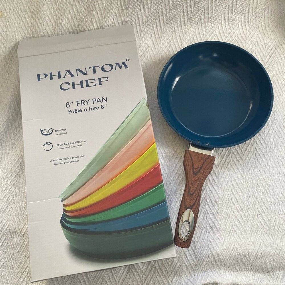 PHANTOM CHEF 8" Fry Pan in Navy Blue NEW in Box